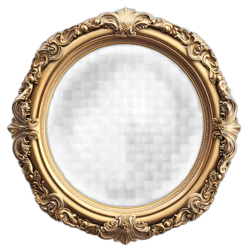 Baroque Gold Oval Frame