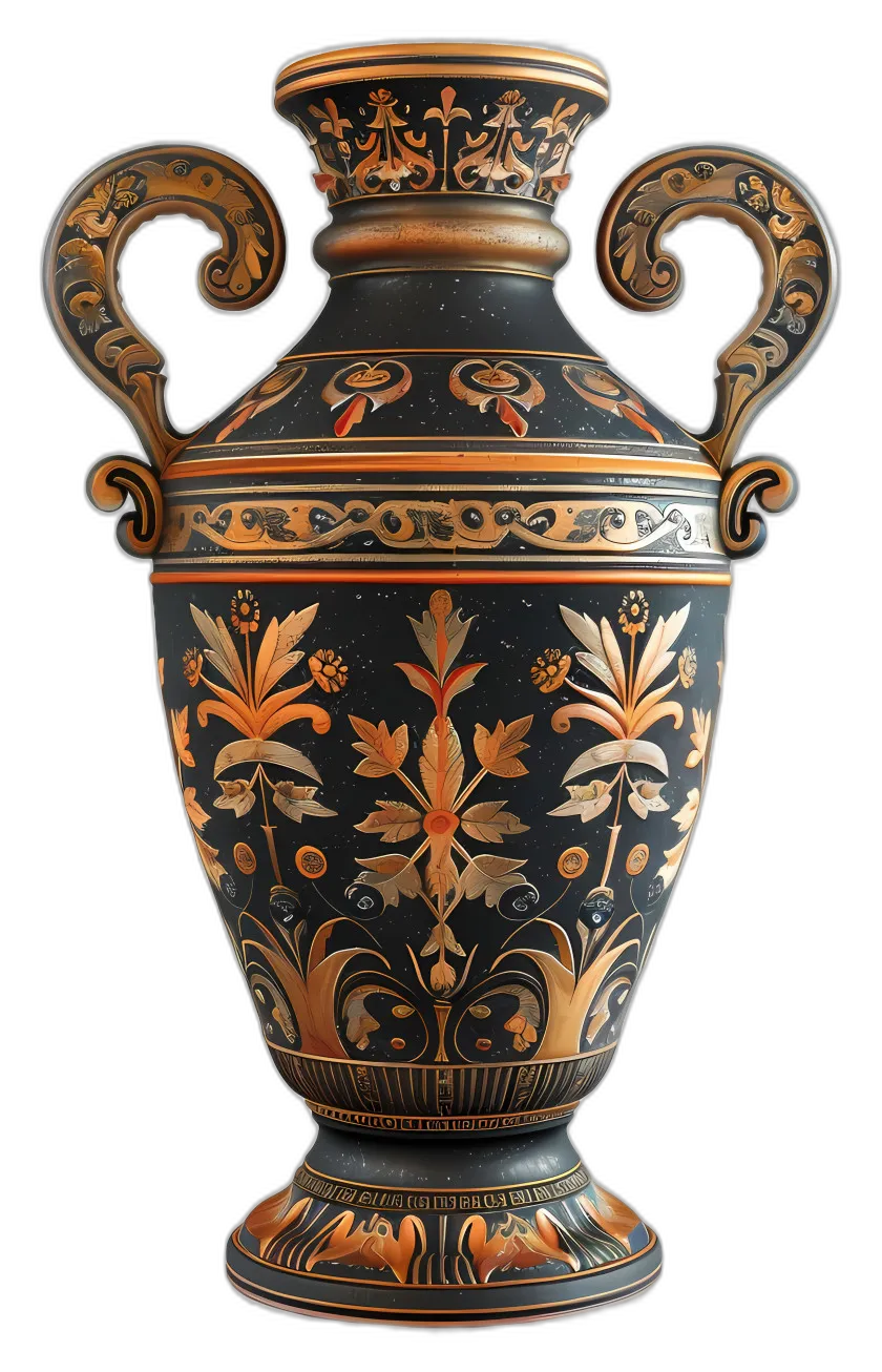 Ornate Classical Vase with Floral Motif