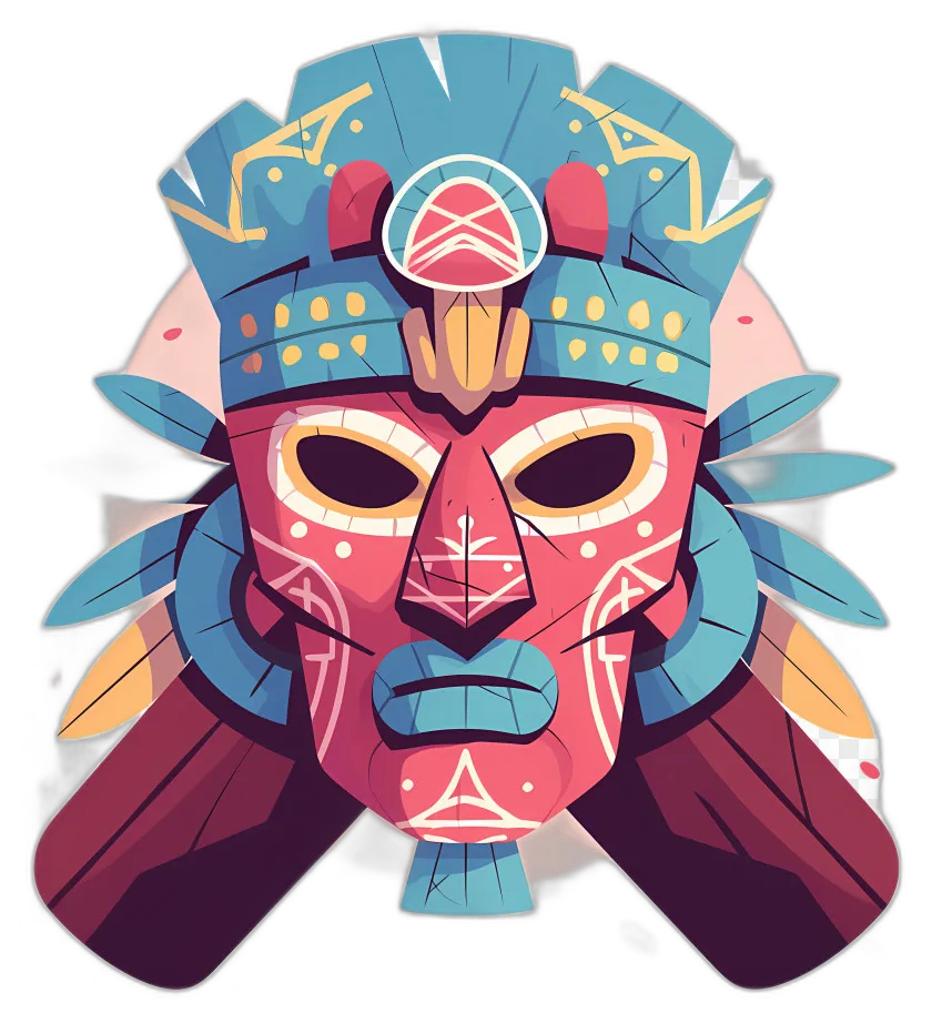Ancient Mayan Tribal Mask