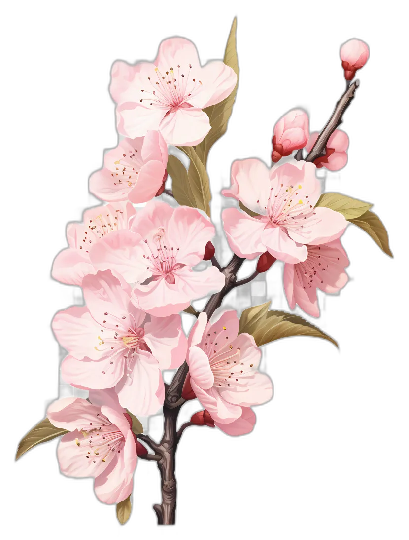 Cherry Blossom Flowering Branch