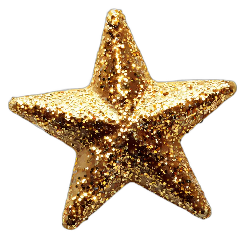 Golden Glitter Star