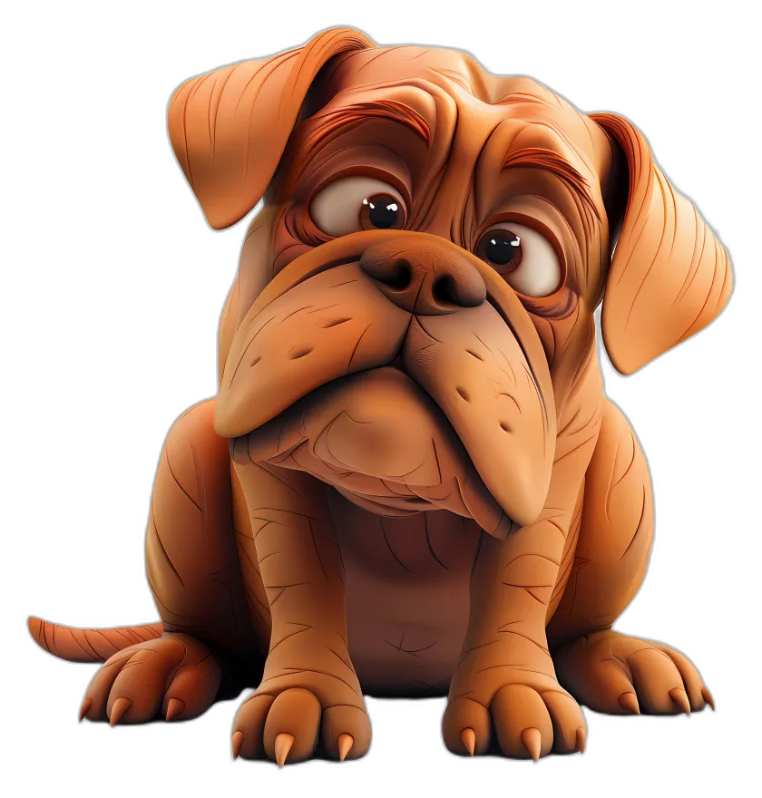 Stylized Cartoon Bulldog