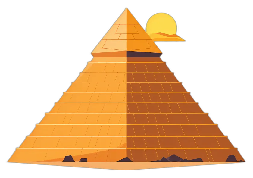 Golden Stylized Egyptian Pyramid