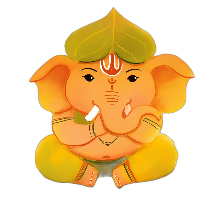 Stylized Baby Ganesha Illustration