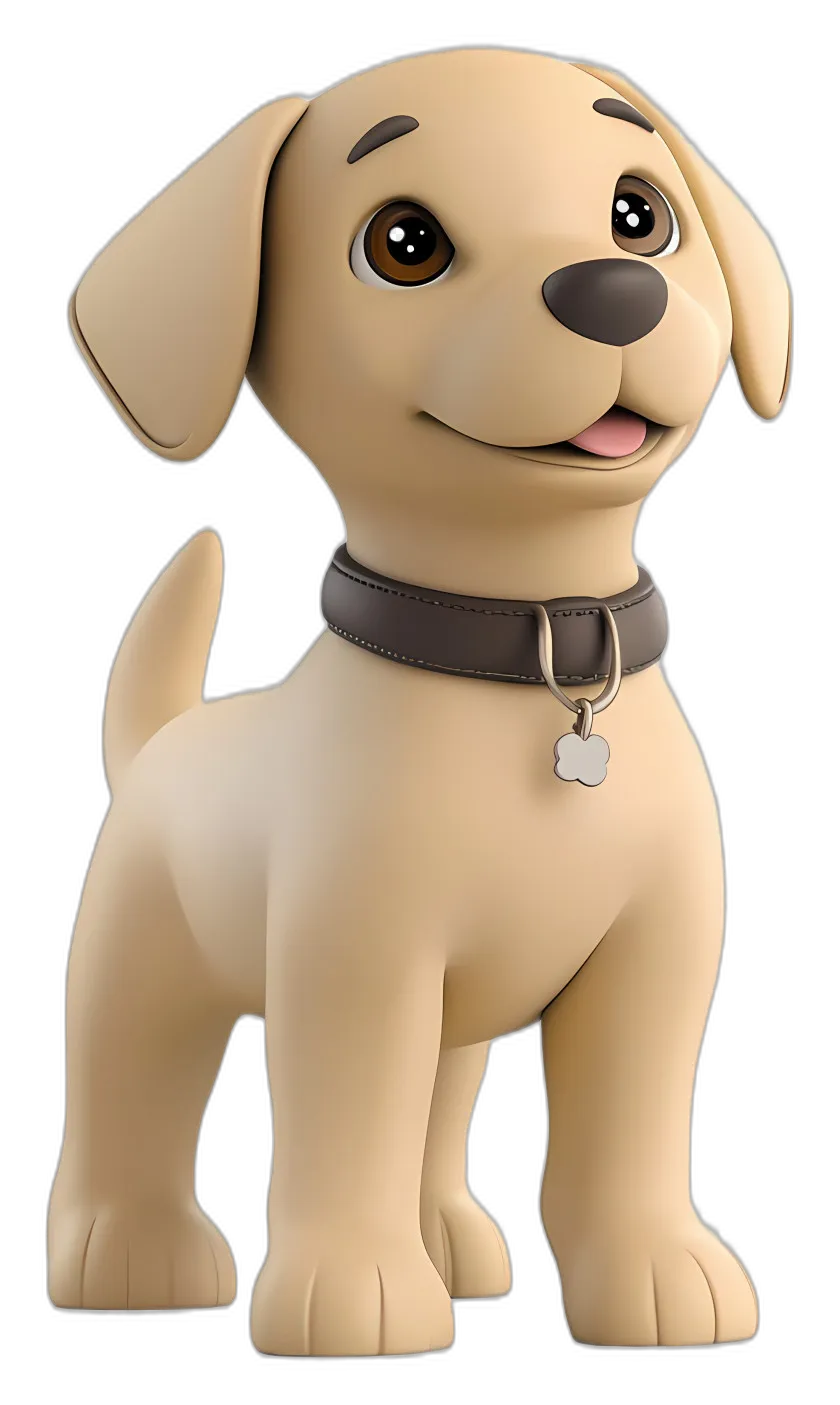Stylized Golden Retriever Puppy