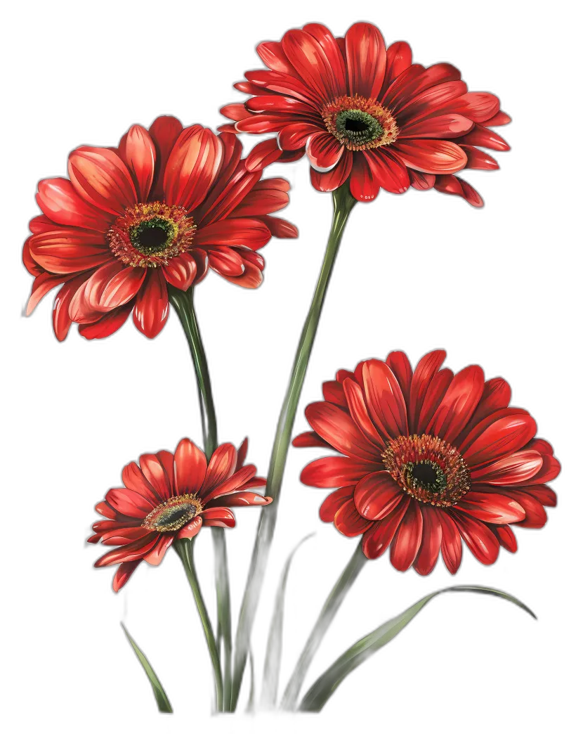 Red Gerbera Daisies