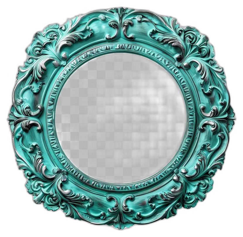 Ornate Turquoise Rococo Frame