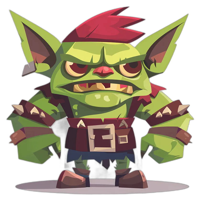 Angry Cartoon Goblin Character