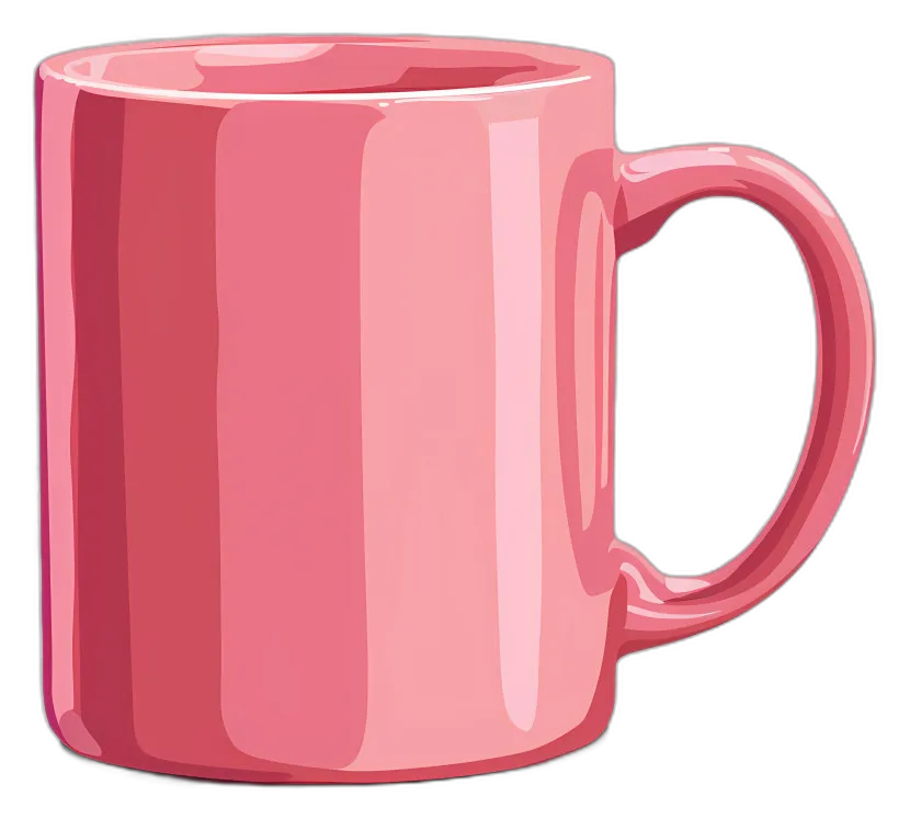 Glossy Pink Ceramic Mug