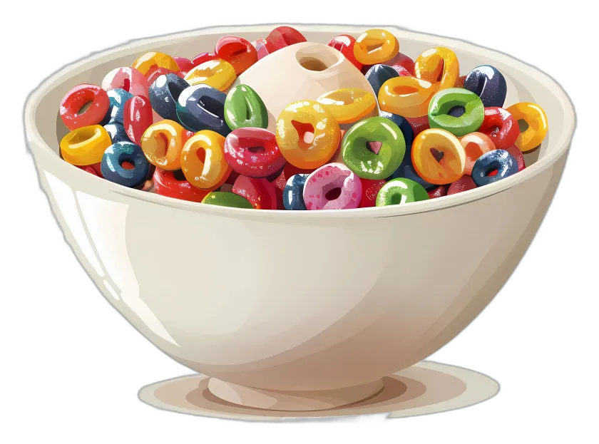 Colorful Candy Cereal Bowl