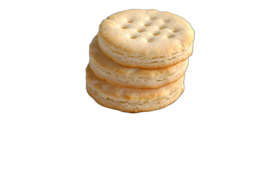 Stack of Golden Brown Biscuits