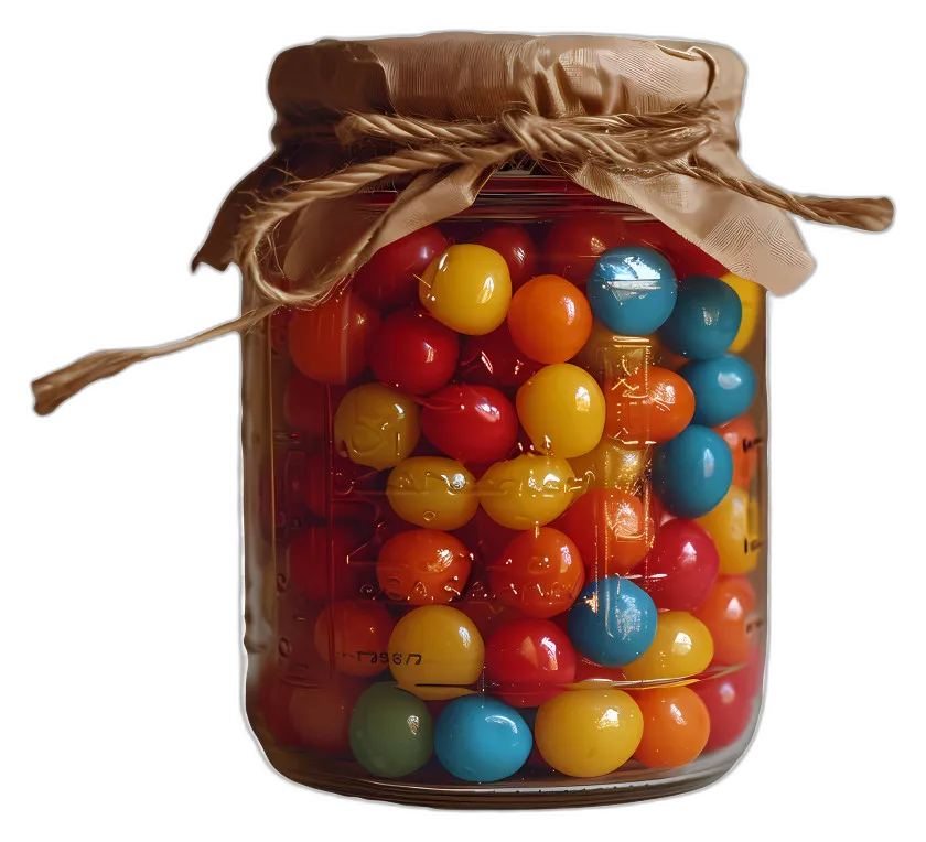 Colorful Candy Jar