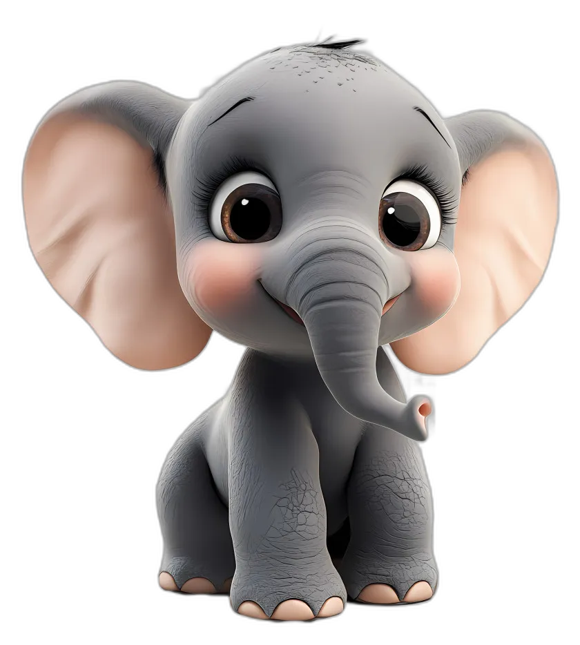 Cute Baby Elephant Cartoon