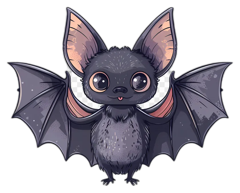 Cute Cartoon Bat Character
