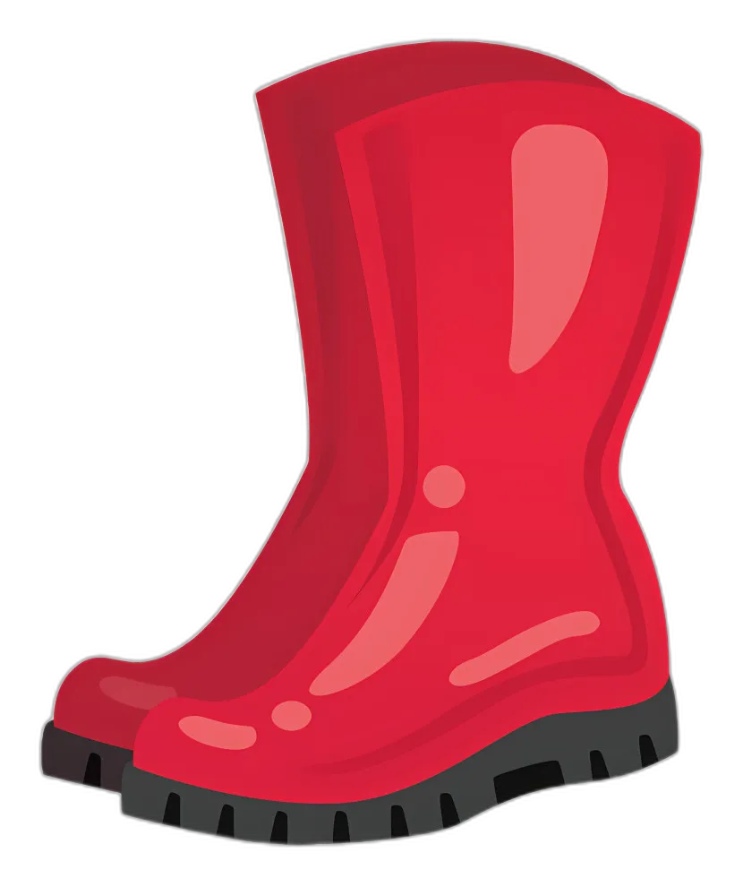 Red Rain Boots