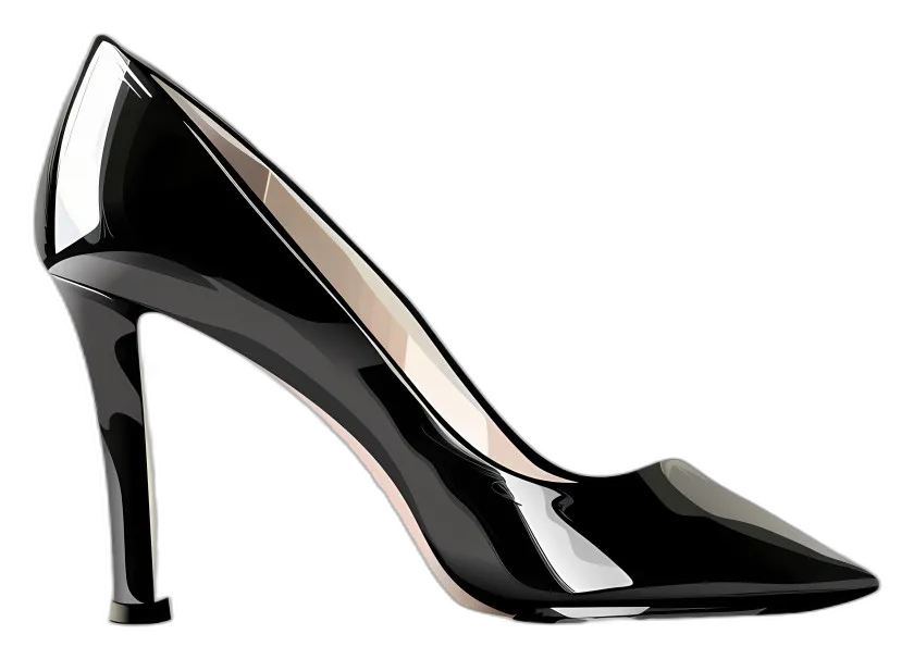 Black Patent Leather High Heel Pump
