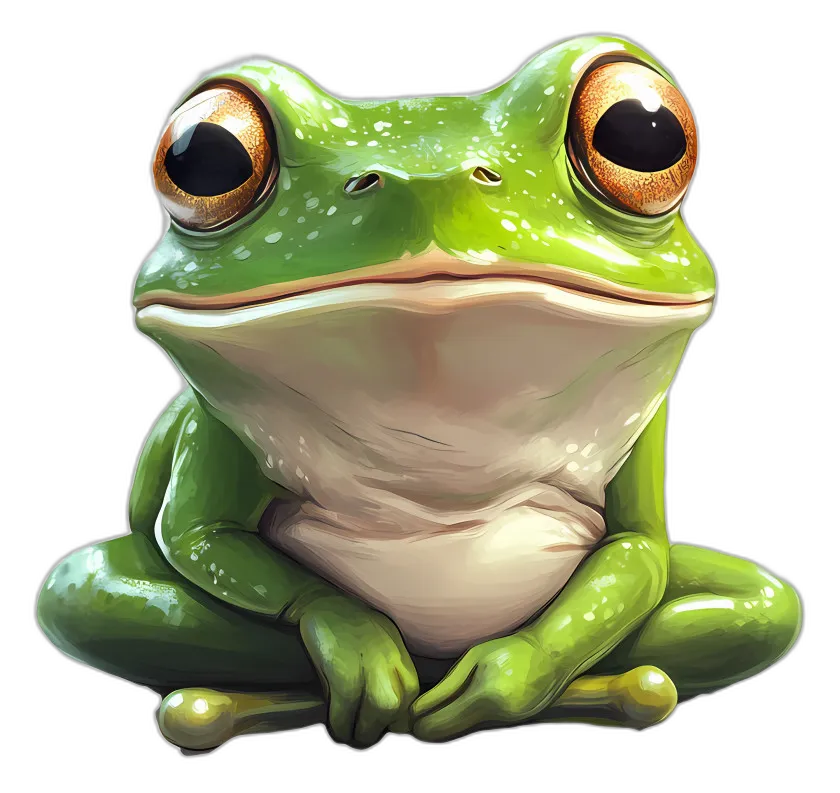 Cartoon Green Frog