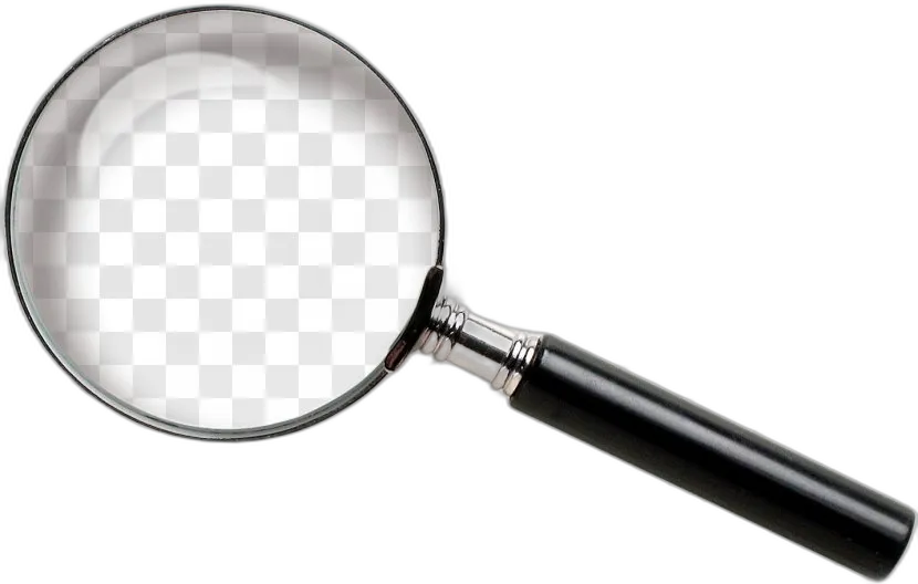 Magnifying Glass with Metallic Rim