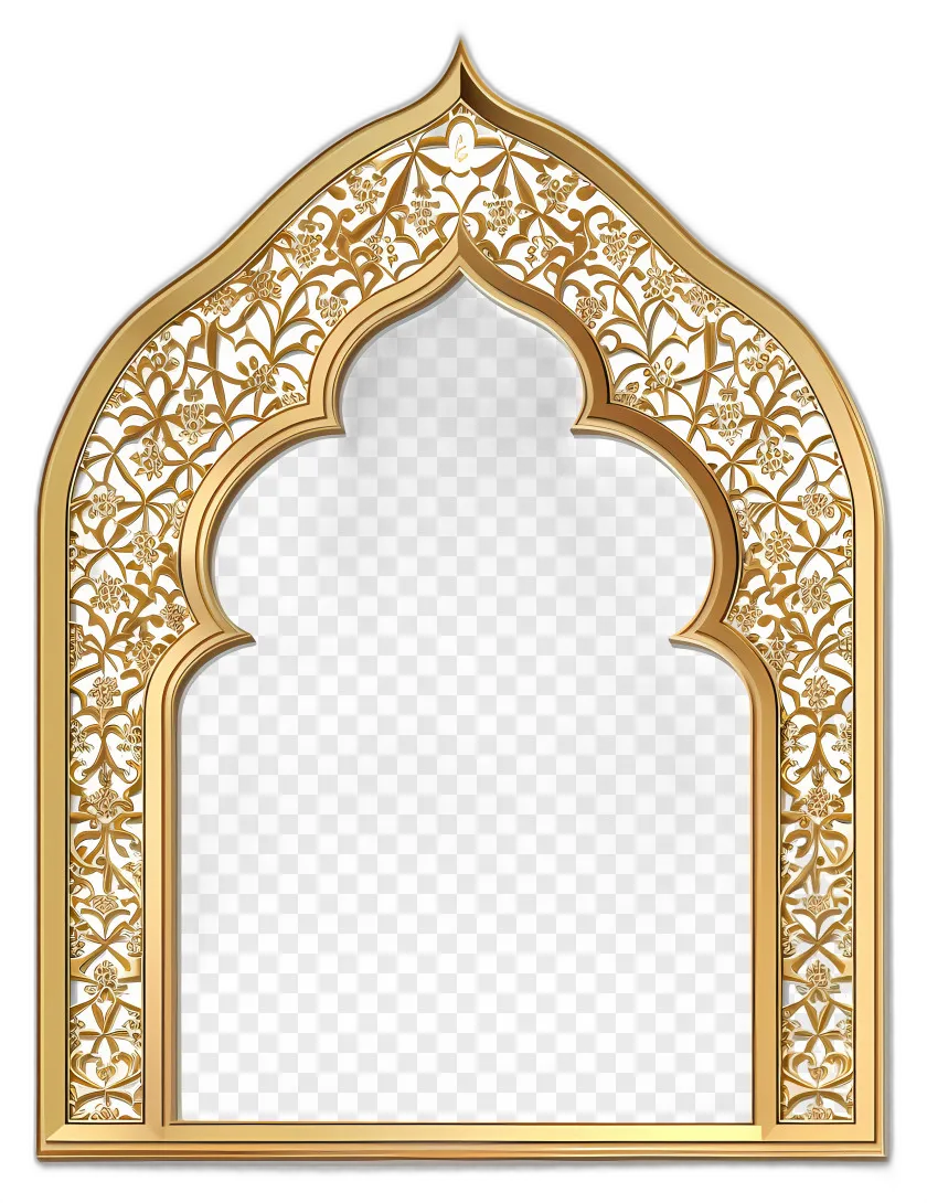 Ornate Golden Islamic Archway