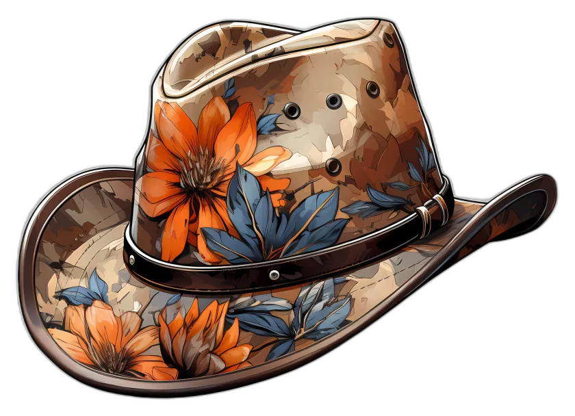 Floral Camouflage Cowboy Hat