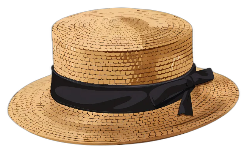 Classic Straw Boater Hat