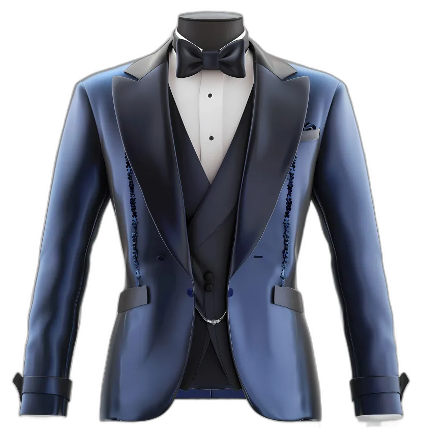 Formal Blue Tuxedo with Bow Tie