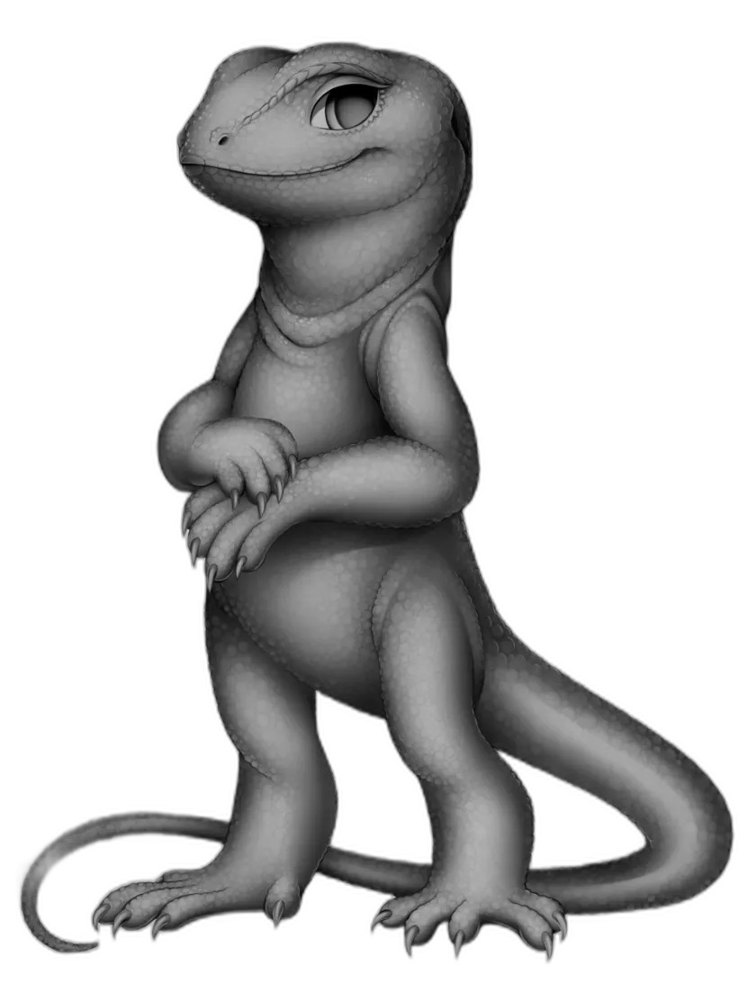 Stylized Reptilian Creature