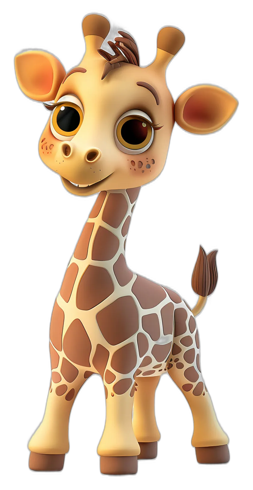 Cartoon Baby Giraffe Character