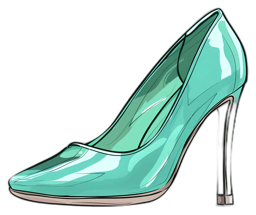 Teal Pointed High Heel Pump