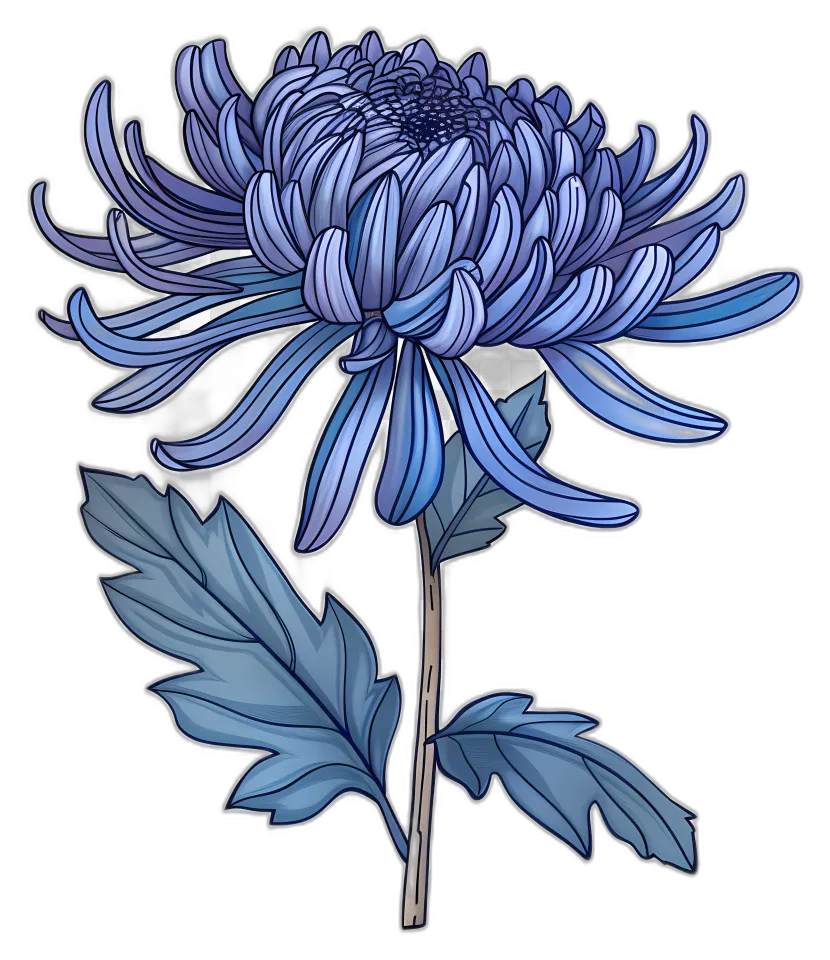 Blue Chrysanthemum Flower
