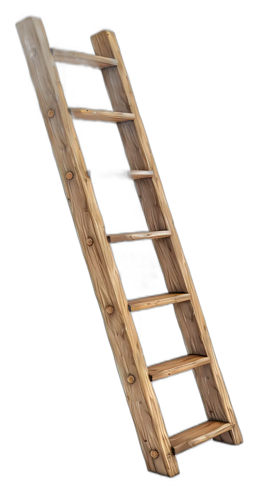 Rustic Wooden Climbing Ladder
