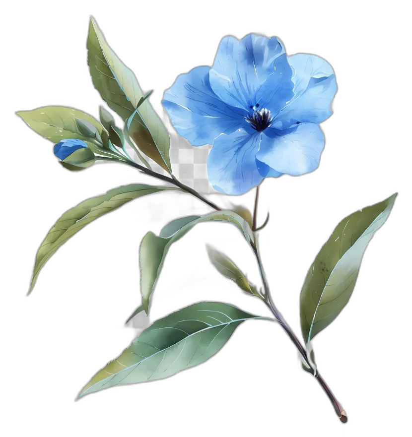 Blue Botanical Flower