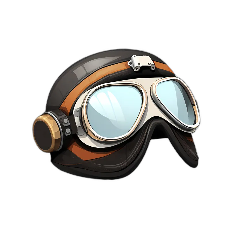 Vintage Aviator Helmet with Goggles