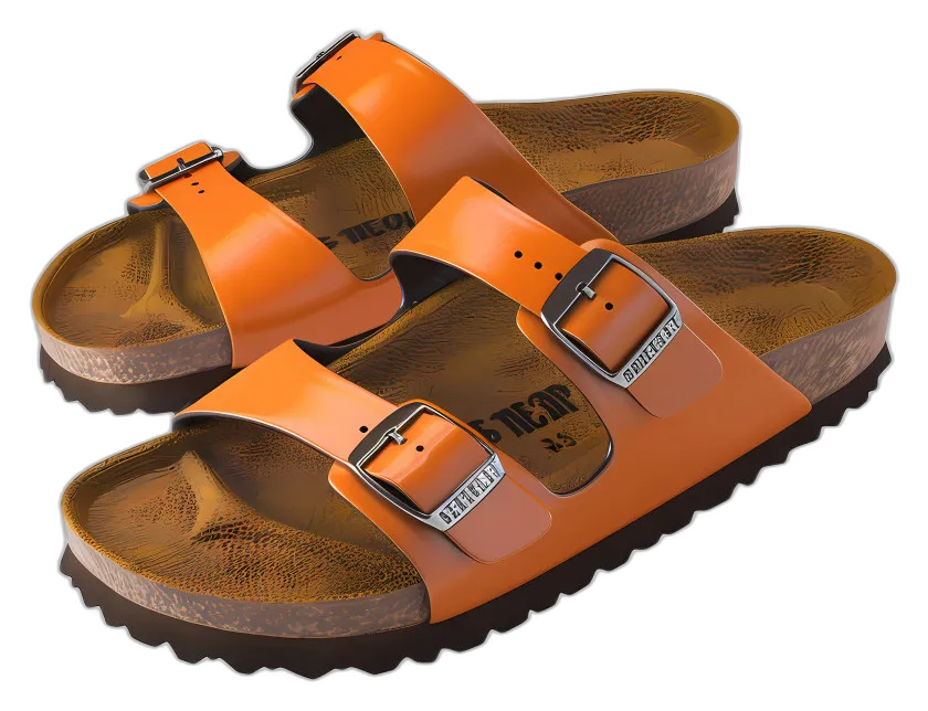 Orange Two-Strap Sandals
