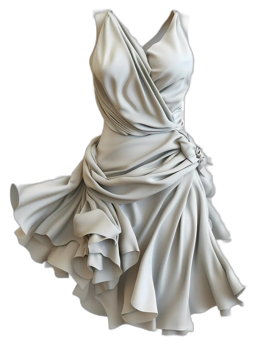 Elegant Draped Summer Dress