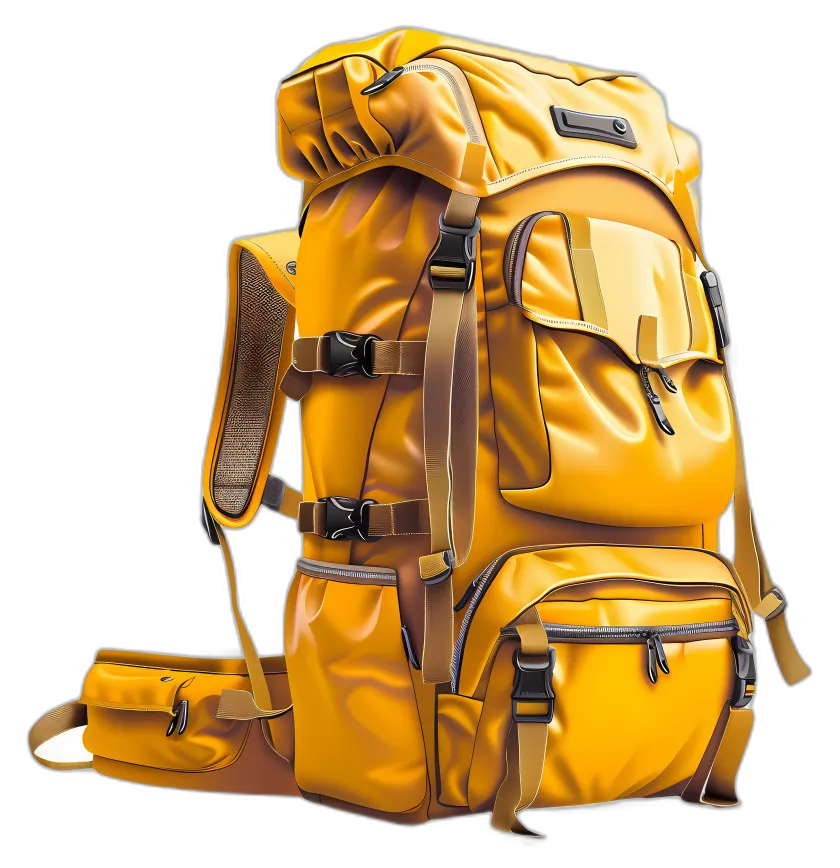 Golden Yellow Hiking Backpack