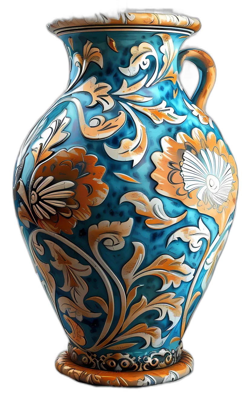 Ornate Ceramic Floral Vase