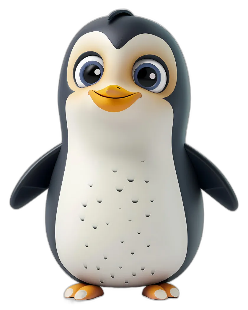 Cartoon Stylized Penguin Character