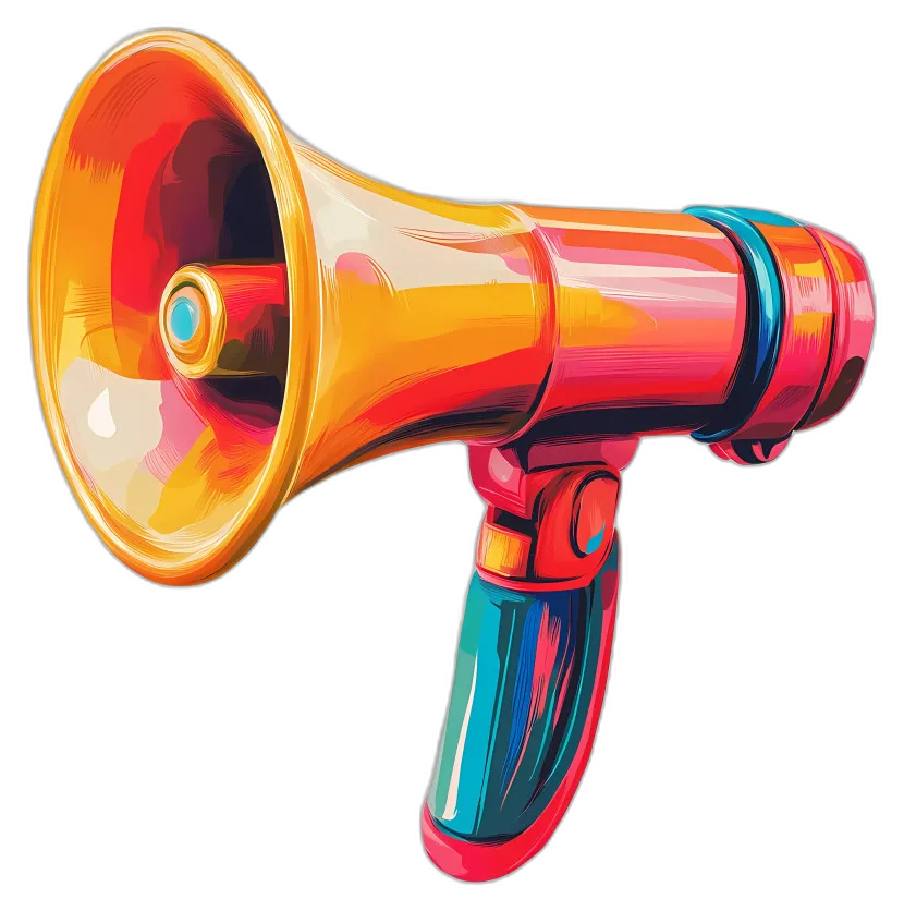 Stylized Colorful Megaphone