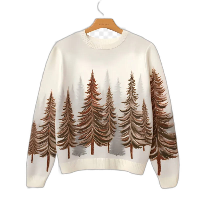 Knitted Pine Forest Christmas Sweater