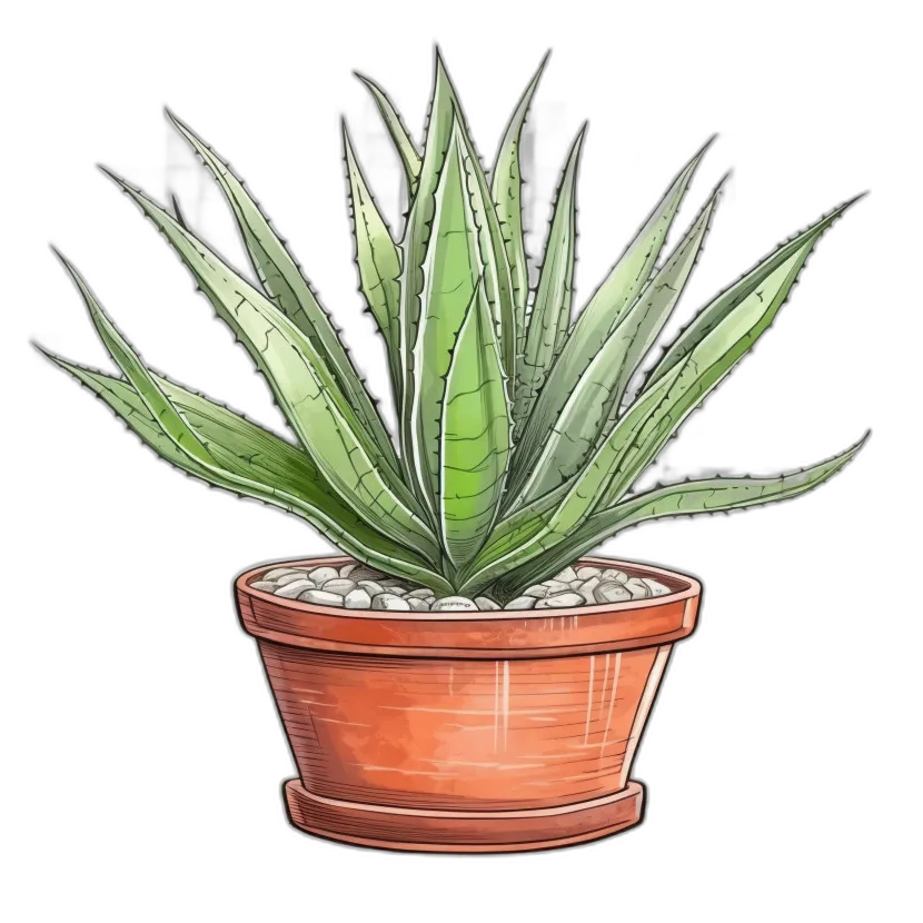 Potted Agave Plant