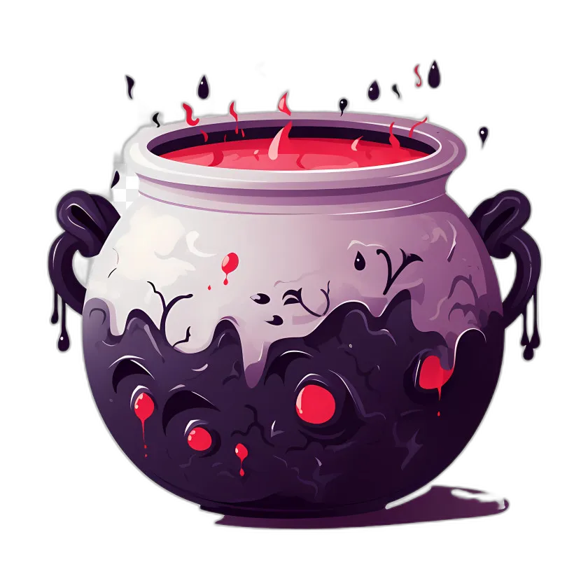 Witch Cauldron with Red Potion