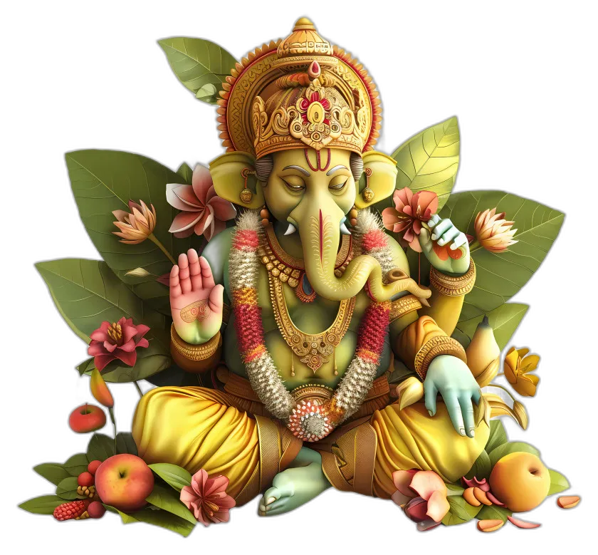 Meditative Ganesha Statue