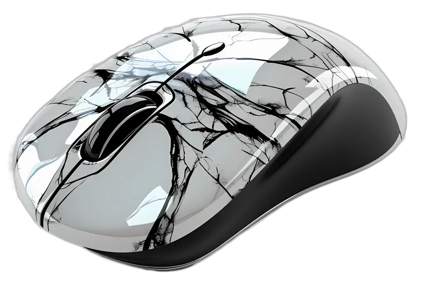 Shattered Glass Pattern Computer Mouse