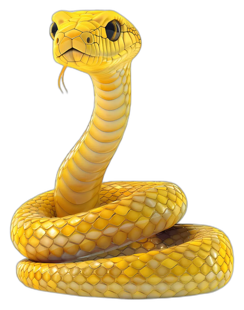 Golden Yellow Cobra Snake