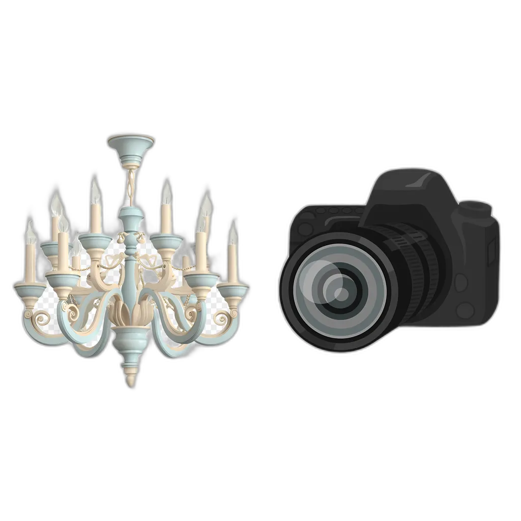 Elegant Chandelier and Modern Camera Bundle
