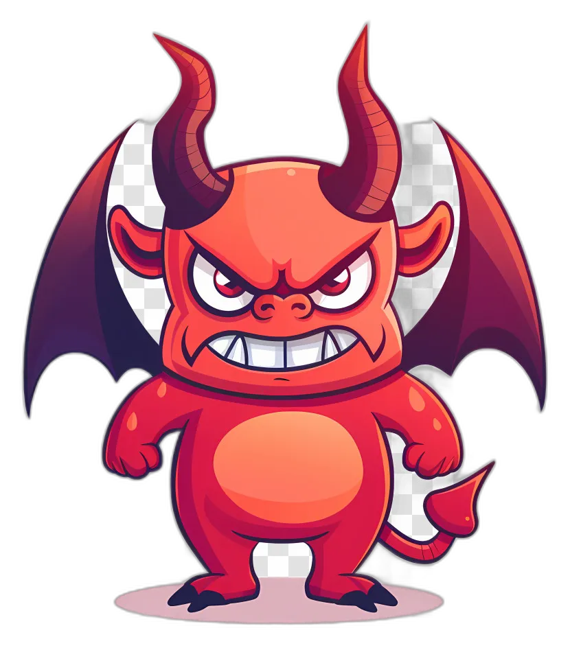 Cartoon Red Devil Character