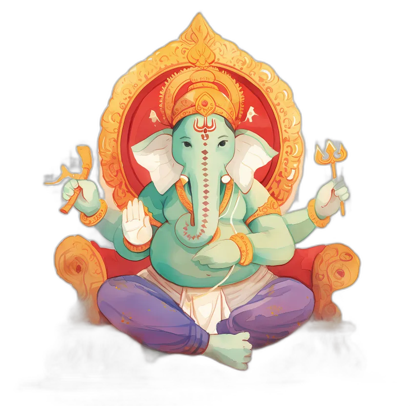 Stylized Lord Ganesha Deity