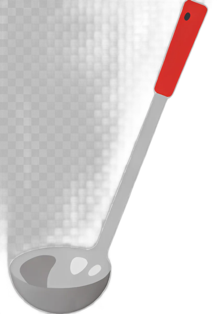 Kitchen Ladle with Red Handle