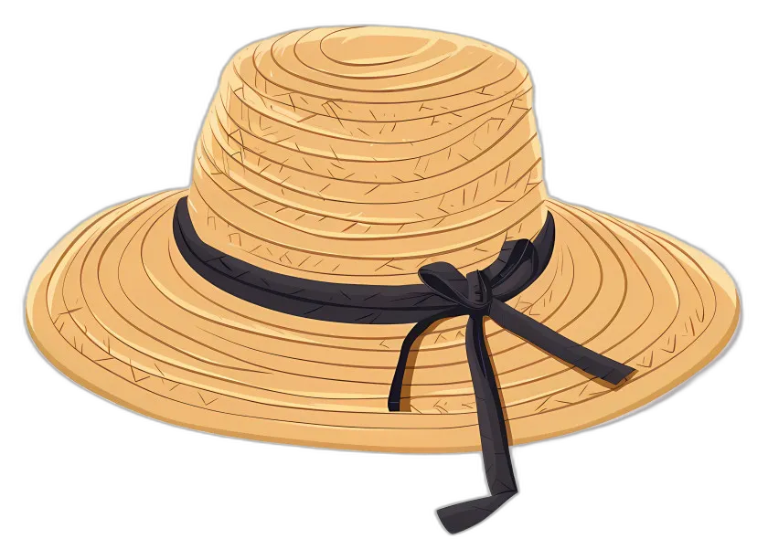 Elegant Straw Sun Hat with Ribbon